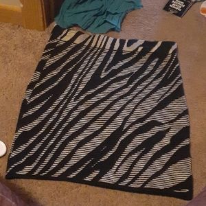 Zebra print skirt